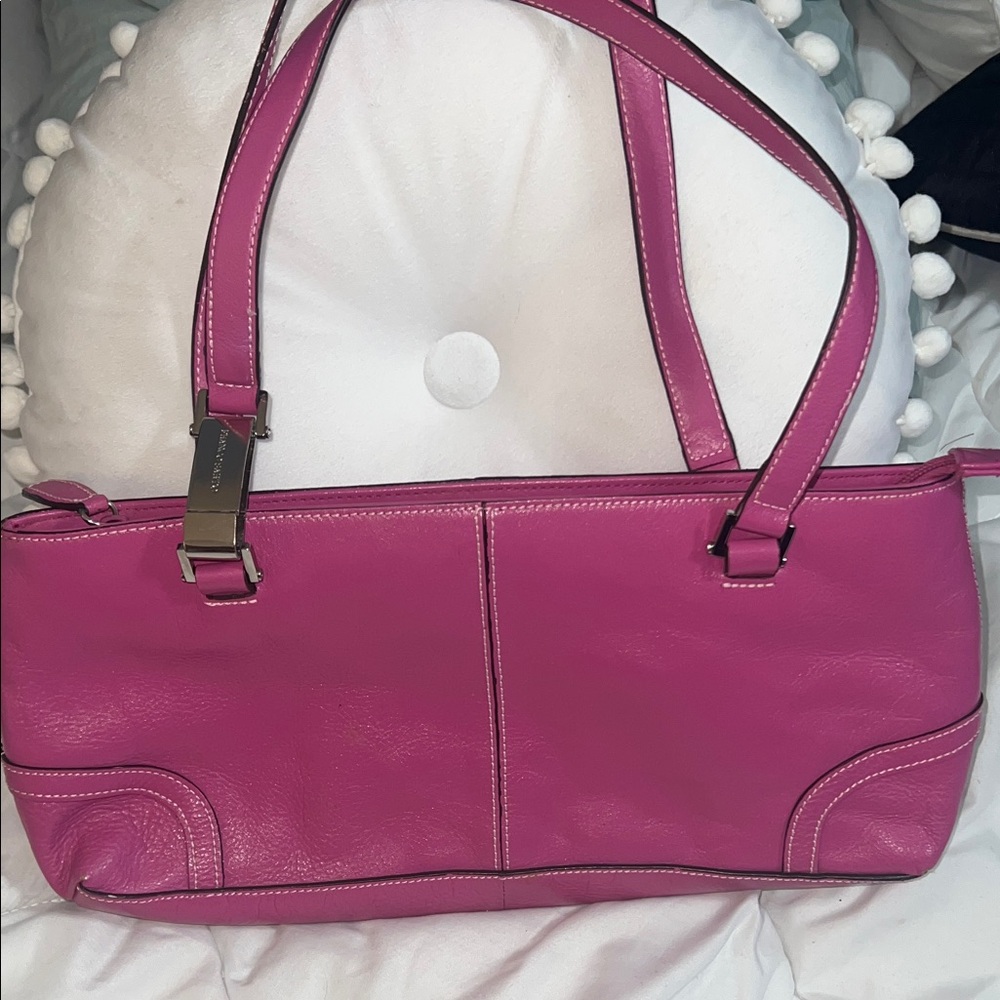 Pink Franco Sarto Leather Shoulder Bag